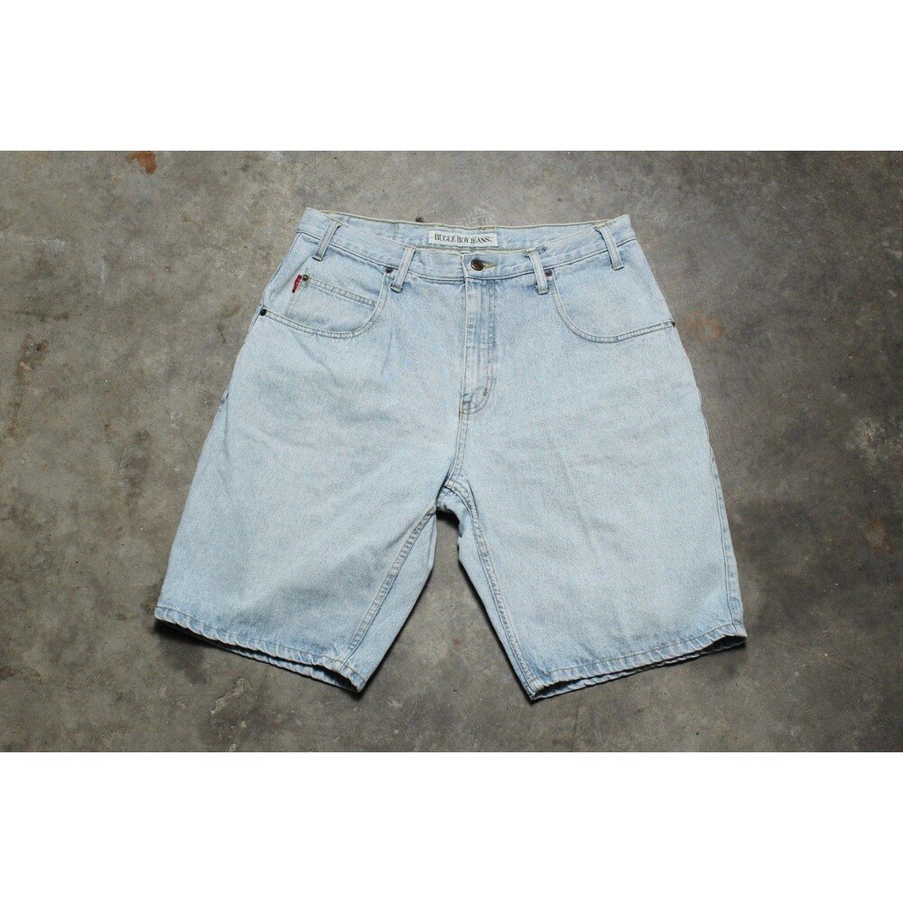 Vintage 90's Distressed Bugle Boy Jean Shorts - Size 36 (Fits 35" Waist)
